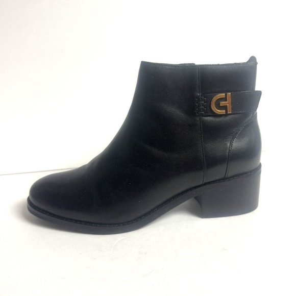 Cole Haan Womens Hollis Buckle Bootie Black Size 8 M